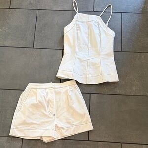 Women's White Short & Top set
